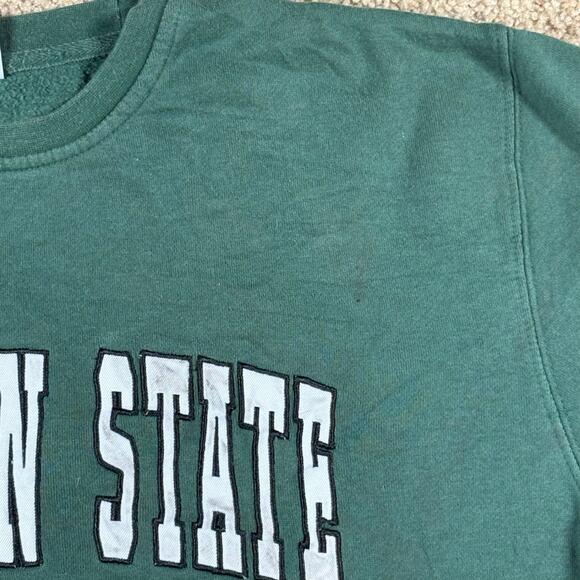 VTG Michigan State Spartans Sweatshirt Mens Sz Medium Green Stadium Athletics - Picture 4 of 7